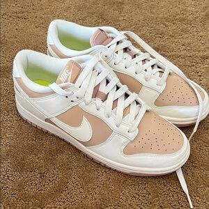 Nike Women's White and Beige Sneakers